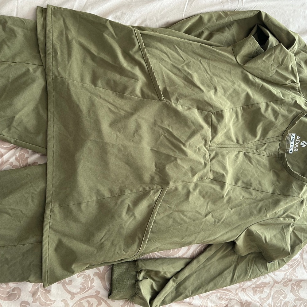 Adar Women's Olive Green Scrub Set